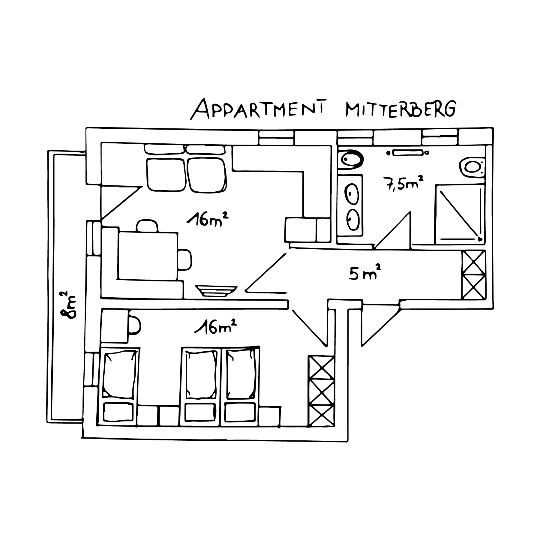Wohnung Mitterberg Skizze