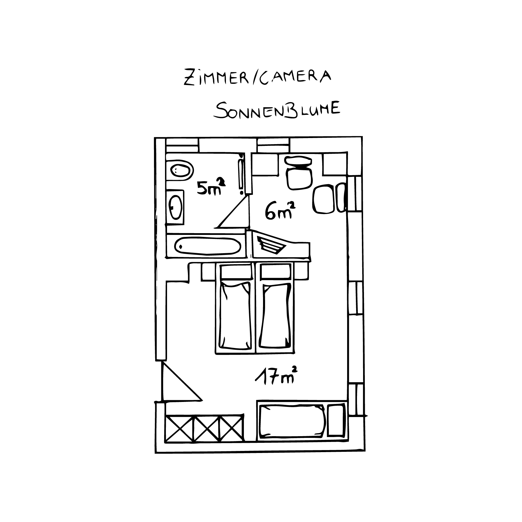Wohnung Sonnenblume Skizze